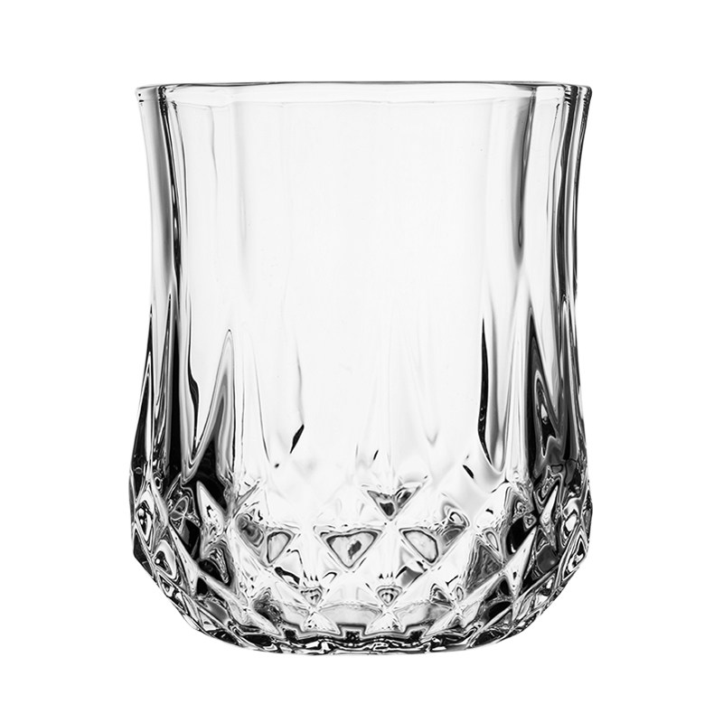 朗旭玻璃耐热威士忌钻石啤酒杯烈酒洋酒杯喝水杯6只家用酒吧套装