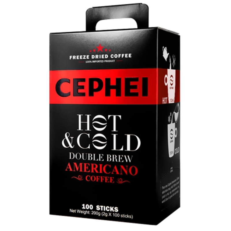奢啡奢斐CEPHEI美式无蔗糖添加纯黑冻干速溶咖啡粉50条