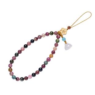 琼睿原创天然碧玺手机链好看挂饰女挂手腕手机挂绳新款玉石狐狸精致吊坠水晶挂绳钥匙挂件高级精致手机挂饰品