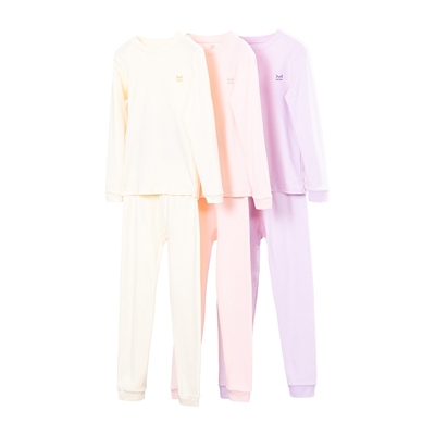 猫人儿童内衣保暖套装纯棉男童女童打底衫秋冬季防寒贴身秋衣秋裤