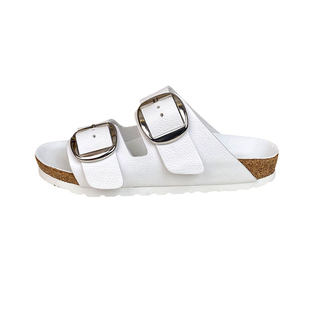 真皮女鞋勃肯款头层牛皮双扣带拖鞋女软木厚底外穿一字拖舒适百搭