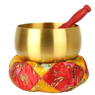 铜磬铜庆道家法器手敲罄钵盂佛寺庙花缘钵黄铜佛音碗瑜伽钵