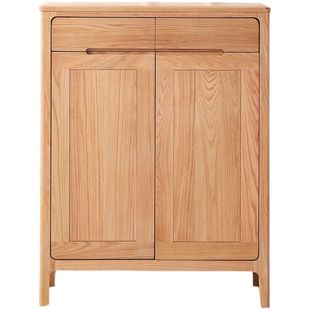 全实木北美国红橡木鞋柜入户玄关柜门边柜全实木二门三门简约风格