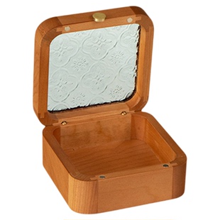 樱桃木首饰收纳精致盒高级小众设计感方形实木大容量梳妆台饰品盒