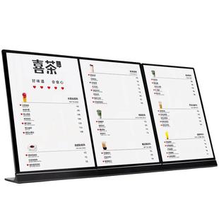 倍赞 A4金属不锈钢台卡架A3亚克力广告牌点餐牌点单牌桌牌吧台菜单架奶茶店餐牌展示牌子定制设计水牌价格牌