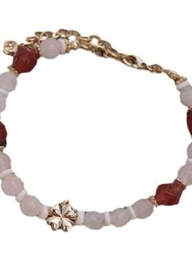 waki25年新款粉色水晶系列串珠