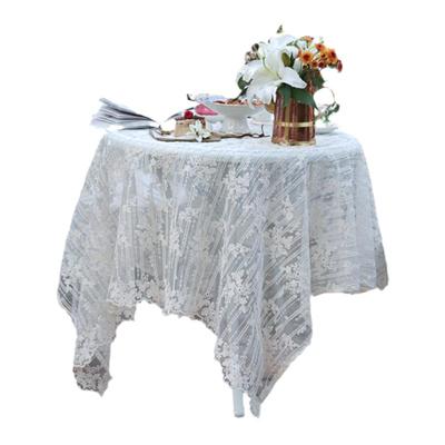 法式白色蕾丝防水桌布MissPeony