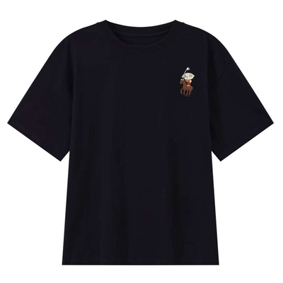 美式恶搞之家重磅刺绣纯棉T恤潮