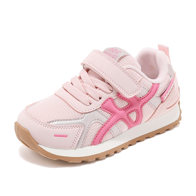 ABCkids童鞋女童鞋子运动鞋秋季网面透气阿甘鞋休闲儿童跑步鞋女
