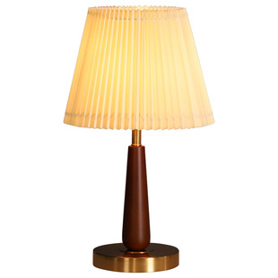 美式台灯床头灯轻奢卧室浪漫温馨中式实木触摸感应调光主卧氛围灯