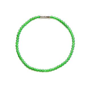 天然辣阳绿色冰种翡翠小米珠子手链串钏女款玉石新中式复古可叠戴