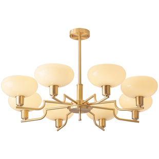 依诗豪中古现代法式奶油风卧室书房餐厅吊灯北欧复古设计师客厅灯