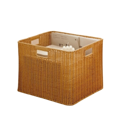 手工编织仿藤收纳篮浴室置物篮