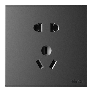 西蒙开关插座E6灰色86型面板家用一开五孔多孔USB官方官网店