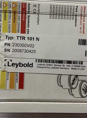 议价TTR101N 莱宝皮拉尼标准 Leybold 真空计 230350V02议价原装