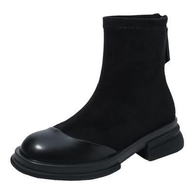 真皮短靴女2025新款早秋季