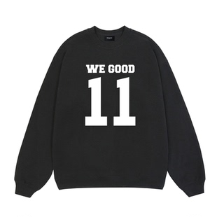 waikei we11done字母圆领卫衣男女小众潮牌美式学生情侣打底秋冬