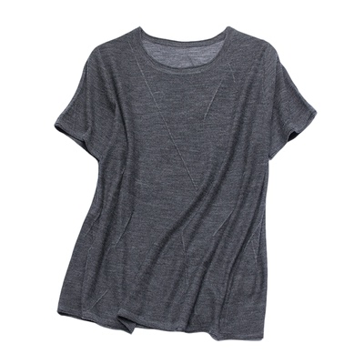 80支清透感提花纹理短袖