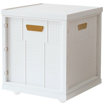 滑轮书箱大容量带盖收纳箱