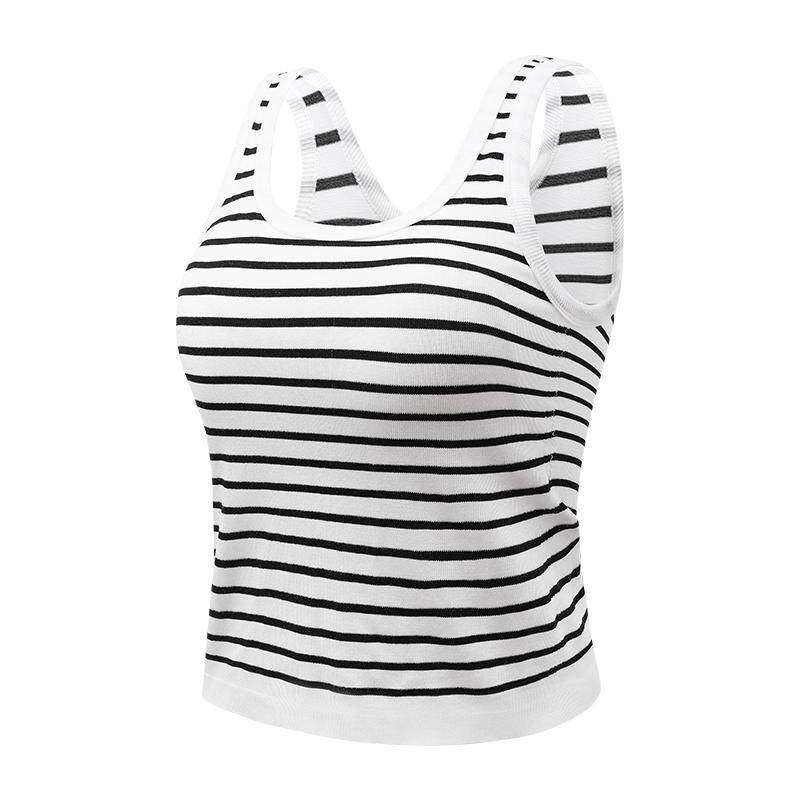 猫人Bra短背心半月领美背女士免穿文胸无缝带杯内搭吊带辣妹外穿