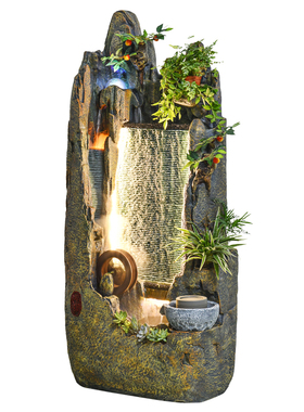 大型落地餐厅开业送礼品假山流水