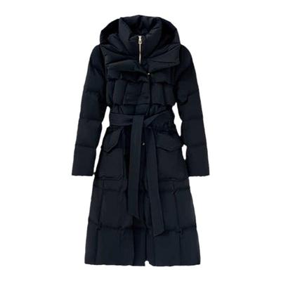 【商场同款】HPLY荷比俪冬季新款女连帽系带长款白鹅绒羽绒服