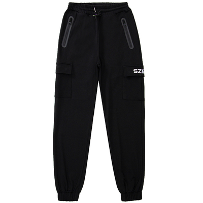 三枝梅花男女同款宽松针织运动裤