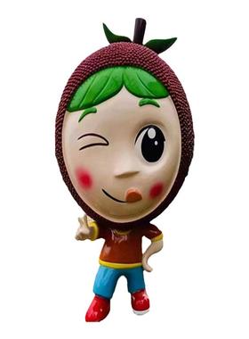 云南农业品牌杨梅文化节道具雕塑装饰摆件玻璃钢杨梅卡通吉祥物