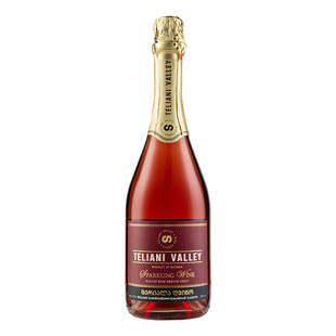 格鲁吉亚原瓶进口特里阿尼玫瑰半干甜白葡萄起泡酒女士果酒气泡酒