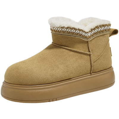 人本加绒加厚雪地靴女保暖二棉鞋