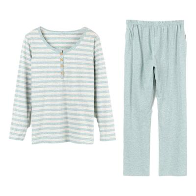 顶瓜瓜家居服女条纹纯棉