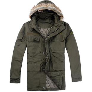 德军驼绒风衣可拆卸内胆秋冬中长款抓绒加厚连帽军大衣战术风衣男