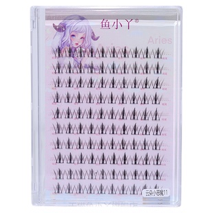 鱼小丫假睫毛女自然仿真眼睫毛云朵小恶魔系列新手单簇分段式睫毛