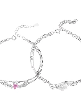 925银情侣手链羽你相恋