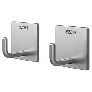 衣柜不锈钢挂钩强力承重免打孔收纳卧室客厅浴室门后窗帘无痕粘胶