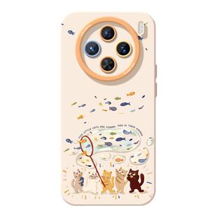 适用vivox300手机壳女款x200保护套x80pro硅胶x70全包防摔x60tpro磨砂x50新款x90捕鱼viv0油画猫咪pro+软外壳