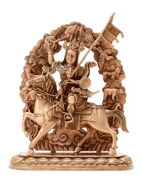 闯隆紫铜格萨尔王装饰摆件