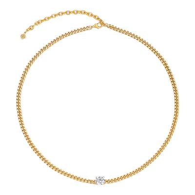 sunshifen Stack系列圆钻18k金色古巴项链叠戴高级轻奢情人节礼物