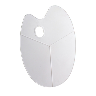 大号椭圆调色盘美术用品画画颜料调色板塑料款易清洗梅花盘三线板木质水彩水粉丙烯油画调色纸本一次性可撕