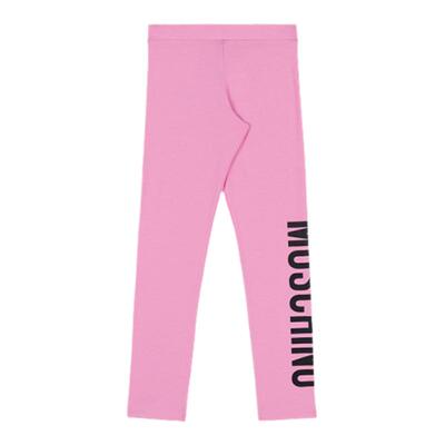 【礼赠甄选】Moschino/莫斯奇诺 女童侧面撞色印花平纹针织紧身裤