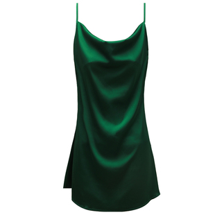 性感睡衣大码女胖mm春夏冰丝高级感吊带睡裙加肥加大睡袍套装纯欲