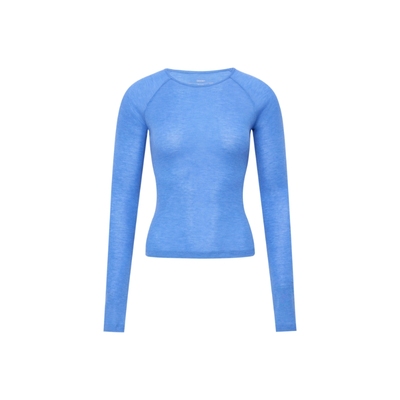 莱赛尔羊毛插肩长袖t恤