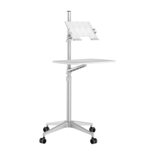 埃普落地笔记本支架升降旋转电脑桌移动办公增高站立工作台桌面屏幕悬空显示器悬臂电脑支架铝合金支撑托架