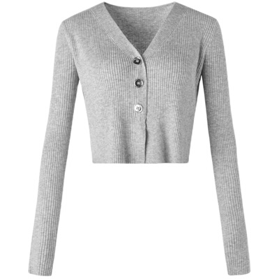 ourhourV领后背刺绣针织开衫