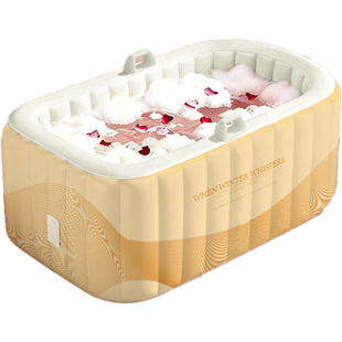 泡澡桶折叠大人自动充气泡浴桶家用成人全身伸直腿洗澡沐浴桶浴缸