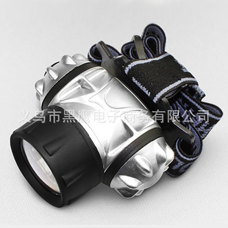 野营探险头灯户外登山钓鱼电池强光头戴7号14LED灯高亮度骑矿灯夜