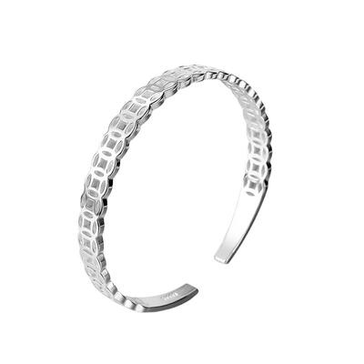 纯银999金钱手镯招财送朋友节日