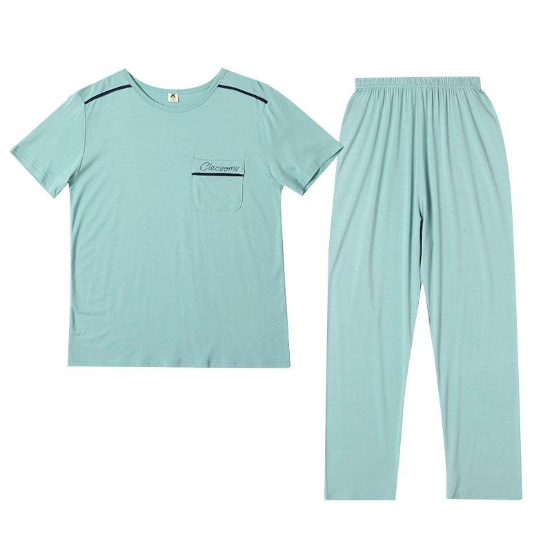 莫代尔儿童睡衣男童春夏季短袖薄款大童空调服套装男孩夏款家居服