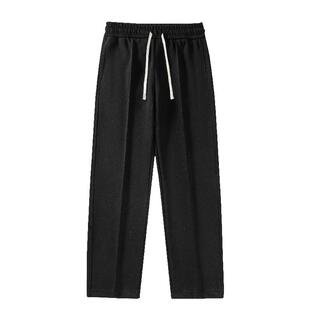 VIISHOW垂感裤子男日系黑色痞帅西裤宽松直筒阔腿拖地百搭休闲裤