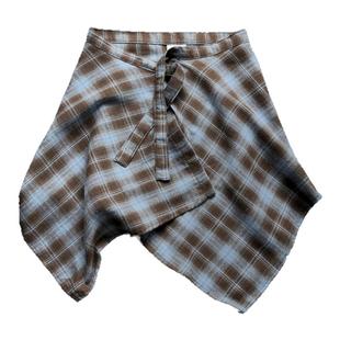 腰封配裙子高级感装饰叠穿遮屁帘女下摆格子腰带百搭运动街舞裙男